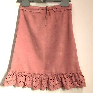 Next pink suedette skirt, size small
